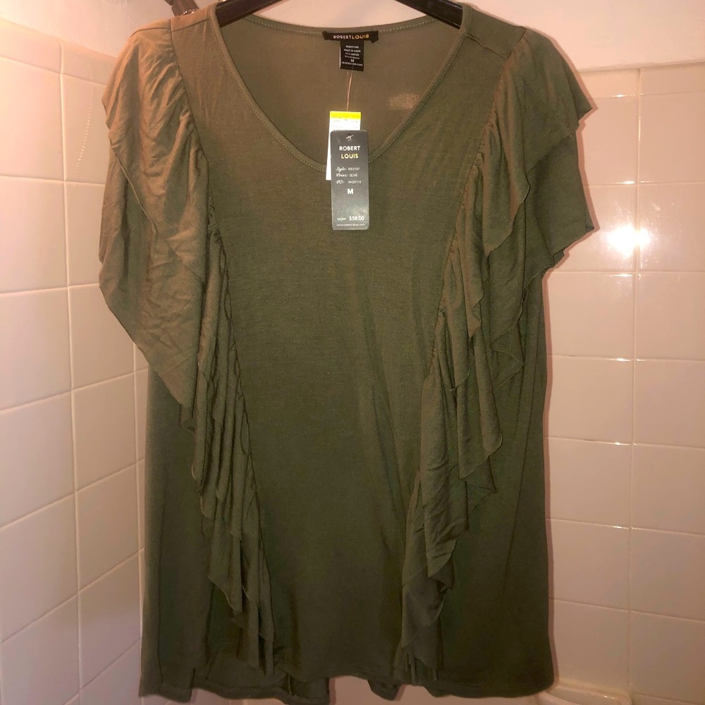 Bohemian taupe top w/flare